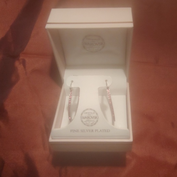 Swarovski Jewelry - SOLD!!!! Earrings With Pink Swarovski Crystals